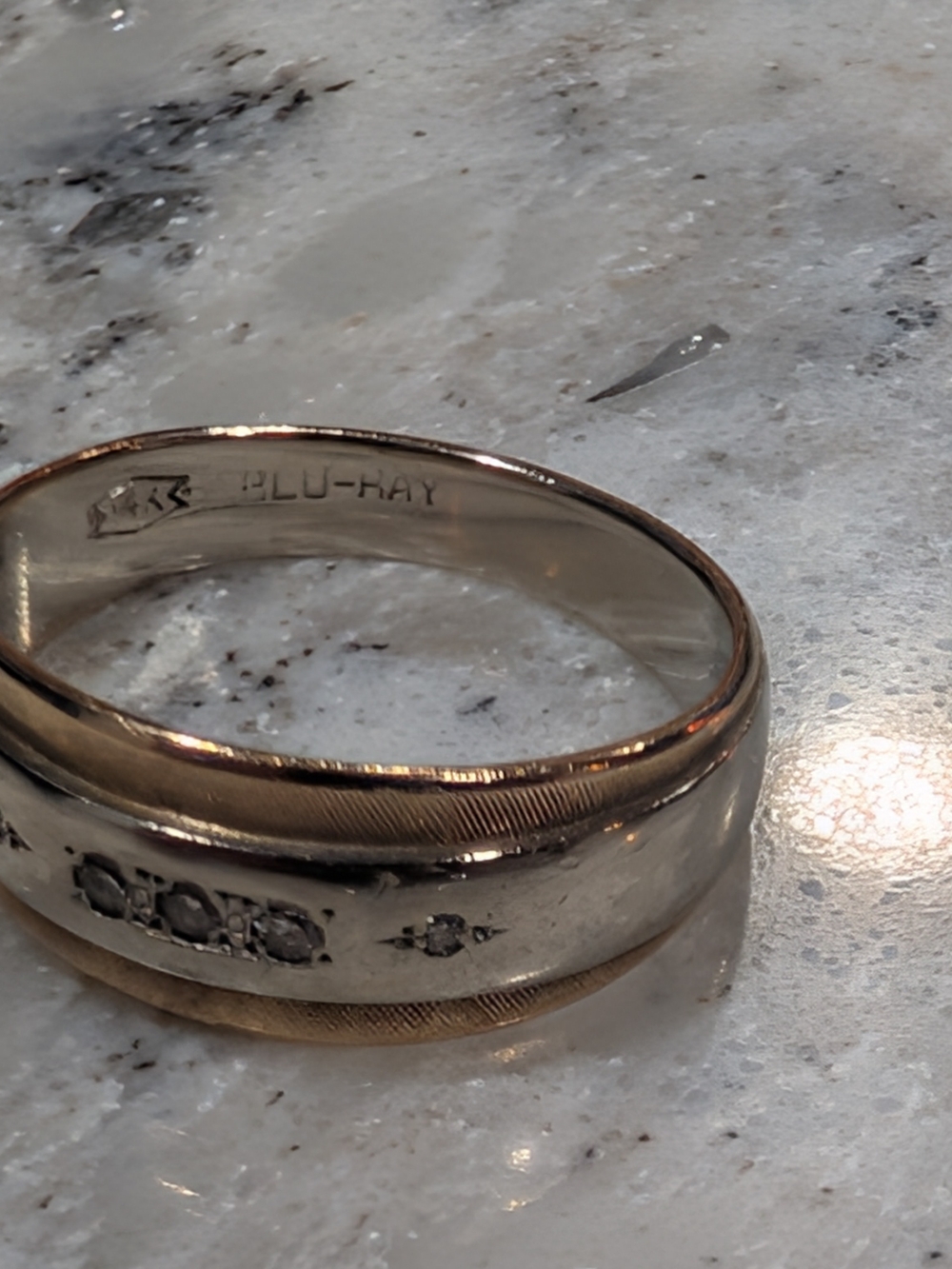 14k Gold Men's Band Ring Diamonds Sz 9.5+ - Picture 3 of 7